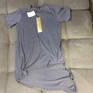 DG2 by Diane Gilman Mixed Media Asymmetric Hi-Low Hem Tee